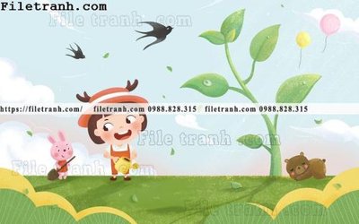 Tải file gốc buc tuong nen hoat hinh tre em514 (bản PSD) gốc