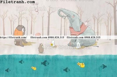 File ảnh buc tuong nen hoat hinh tre em535 (gốc) in decal dán tường