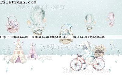 File in ấn buc tuong nen hoat hinh tre em553 (bản gốc) chất lượng cao