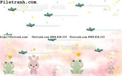 File in trần buc tuong nen hoat hinh tre em617 (file gốc) hoa văn 3D