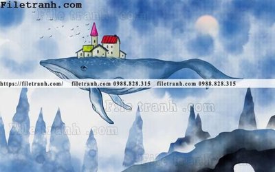 Ảnh gốc buc tuong nen hoat hinh tre em662 (độ nét cao) in mica