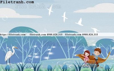 Tải file buc tuong nen hoat hinh tre em666 (PSD) cho in ấn quảng cáo