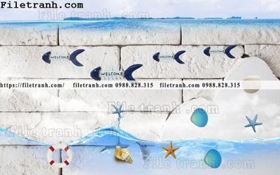 File in ấn buc tuong nen hoat hinh tre em670 (bản gốc) sắc nét