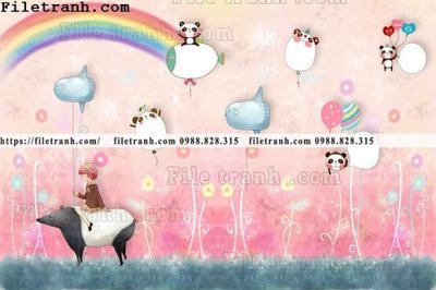 File gốc buc tuong nen hoat hinh tre em710 (chủ đề hiện đại) trang trí