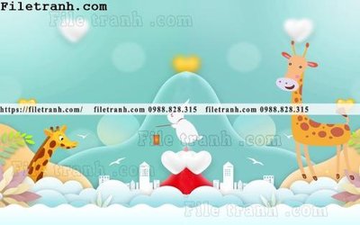 Hình ảnh file gốc buc tuong nen hoat hinh tre em716 cho in UV