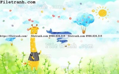 File ảnh buc tuong nen hoat hinh tre em722 (gốc) cho trang trí nhà hàng