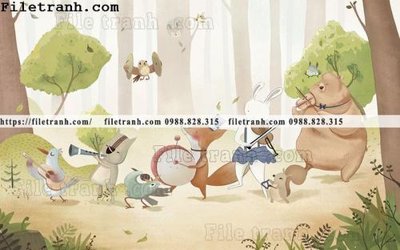 File tranh gốc buc tuong nen hoat hinh tre em748 (bản quyền) file PSD