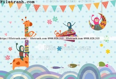 File gốc buc tuong nen hoat hinh tre em758 (in tráng gương) nghệ thuật