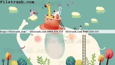 File tranh buc tuong nen hoat hinh tre em771 (gốc) chủ đề trẻ em