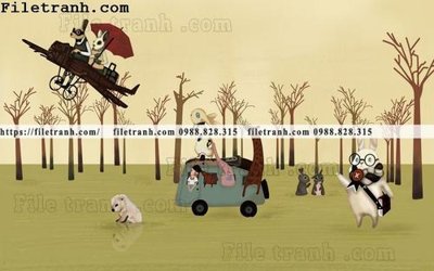 Download file gốc buc tuong nen hoat hinh tre em781 (in mica) trang trí