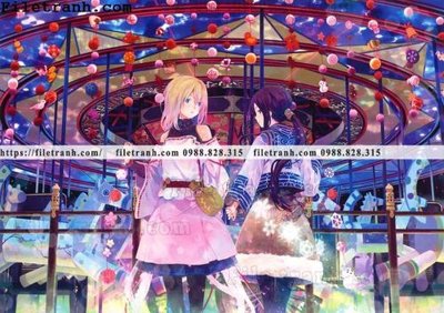 File tranh buc ve nhan vat anime trong game 212 (gốc) in vải canvas