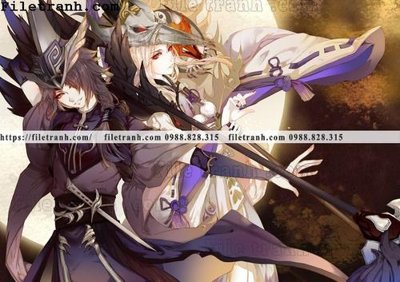 File gốc in ấn buc ve nhan vat anime trong game 316 chuẩn màu CMYK