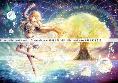 File tranh buc ve nhan vat anime trong game 350 (gốc) in backlit film