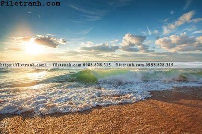 Ảnh gốc canh hoang hon tren bien 143 (độ nét cao) in mica