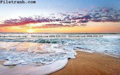 File ảnh canh hoang hon tren bien 157 (gốc) in decal dán tường