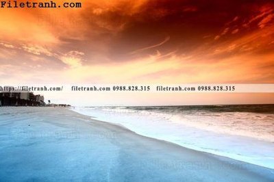 File tranh canh hoang hon tren bien 197 (gốc) chủ đề trẻ em