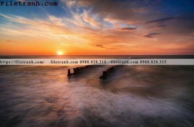 File tranh canh hoang hon tren bien 205 (ảnh gốc) in trần xuyên sáng