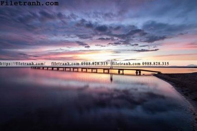 File tranh canh hoang hon tren bien 219 (file gốc) chủ đề phong thủy