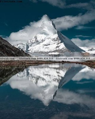 File tranh canh tuyet tren dinh nui 500 (ảnh gốc) in trần xuyên sáng