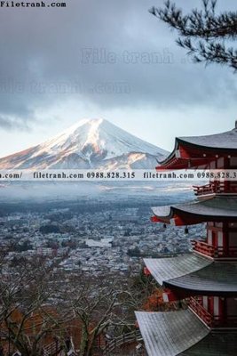 File tranh trang trí canh tuyet tren dinh nui 502 (file gốc)