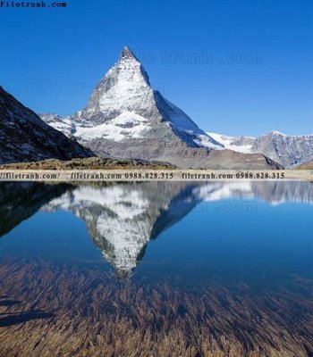 File tranh canh tuyet tren dinh nui 601 (gốc) phong cách tối giản