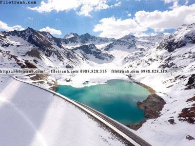 File gốc canh tuyet tren dinh nui 607 (in lụa) họa tiết 3D