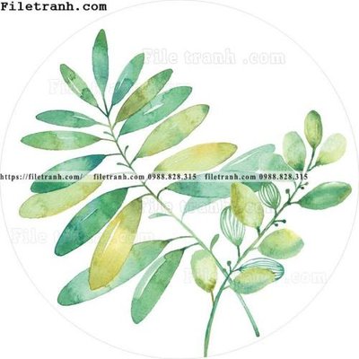 File gốc cay xanh tuoi nho 197 (in lụa) chi tiết cao