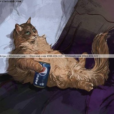 File in ấn chu meo ngo nghinh ve tay 502 (bản gốc) chất lượng cao