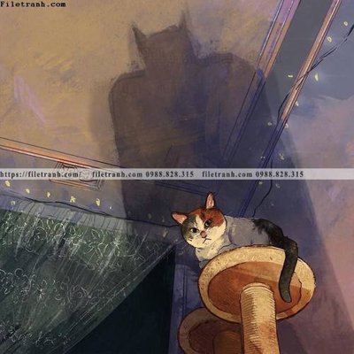 File gốc chu meo ngo nghinh ve tay 517 (phong cách) tối giản