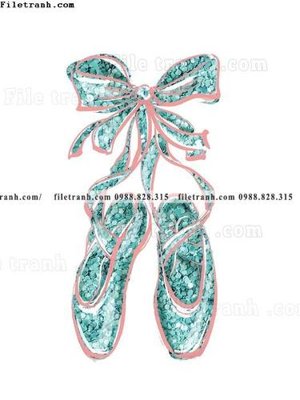 File gốc co gai nhay mua mau nuoc 532 (in mica) trang trí