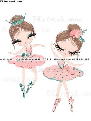 File in lụa co gai nhay mua mau nuoc 538 (tân cổ điển) co gai nhay mua mau nuoc 538