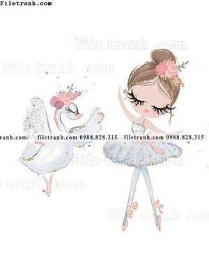 File in lụa co gai nhay mua mau nuoc 539 (hoa văn) co gai nhay mua mau nuoc 539