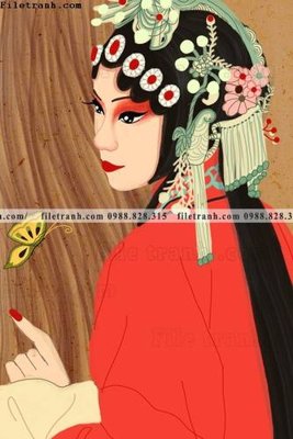 File in trần co gai trung quoc trang diem mat Kinh kich 501 (file gốc) hoa văn 3D