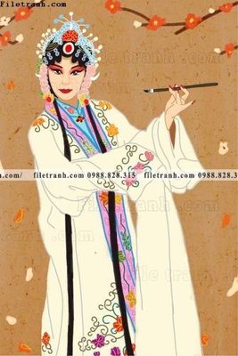 File in mica co gai trung quoc trang diem mat Kinh kich 502 (bản gốc) sắc sảo