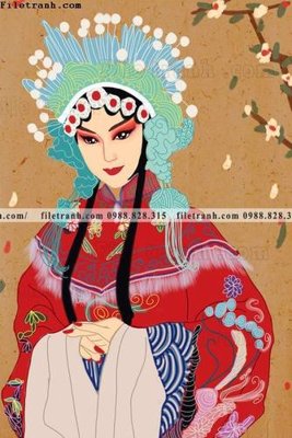 File tranh co gai trung quoc trang diem mat Kinh kich 521 (gốc) chủ đề trẻ em