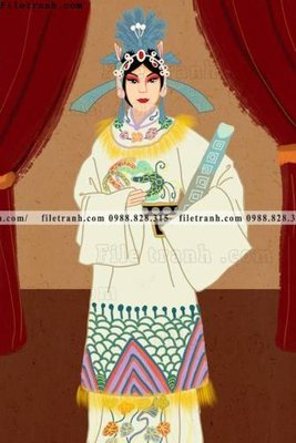 File gốc co gai trung quoc trang diem mat Kinh kich 522 (in 3D) cho trang trí