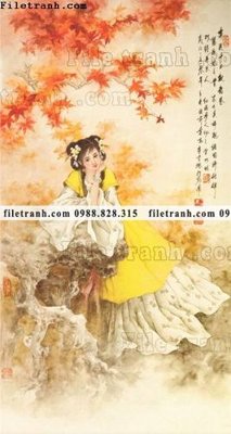 Tải file gốc in lụa co gai trung quoc trang phuc co trang 604 siêu nét