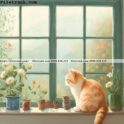 File tranh quảng cáo con meo truu tuong 100 (download file gốc)