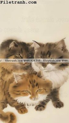File tranh in tráng gương con meo truu tuong 105 (siêu nét)