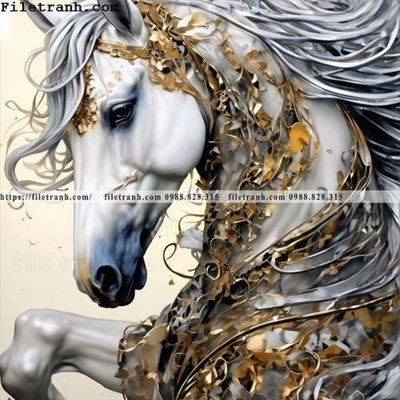 File gốc con ngua truu tuong moi 104 (in tráng gương) nghệ thuật