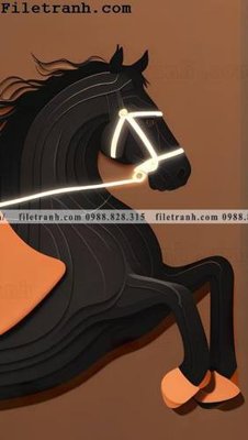 File tranh con ngua truu tuong moi 110 (gốc) in trên kính