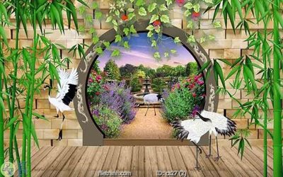 File tranh File gốc cửa sổ 3D CS27 (gốc) phong cách tối giản