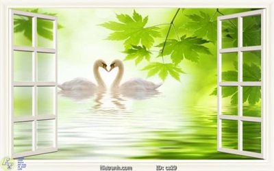 File tranh in tráng gương File gốc cửa sổ 3D CS29 (siêu nét)