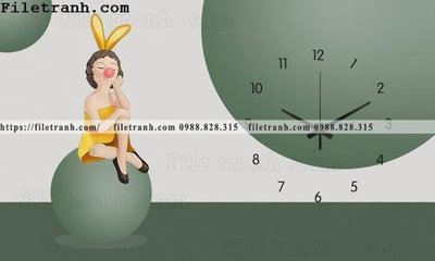 File tranh dong ho hop dong ho nha hang 113 (gốc) in vải canvas