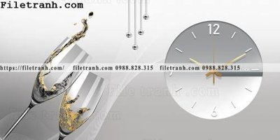 File in mica dong ho trang tri nha hang dep 106 (bản gốc) làm vách ngăn