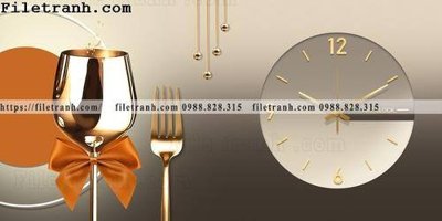 Tải file dong ho trang tri nha hang dep 132 (gốc) làm tranh trang trí