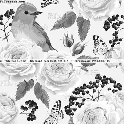 File tranh dong vat va hoa trang nha 327 (file gốc) chuẩn màu in