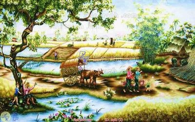 File gốc File tranh đồng quê DQ60 (in 3D) cho trang trí