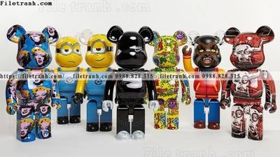 Tải file gau KAWS tranh treo 543 (ảnh gốc) in tranh kính