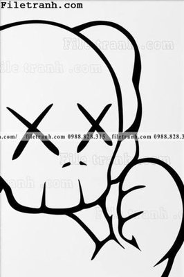 File tranh gau kaws moi 113 (gốc) chủ đề thành phố